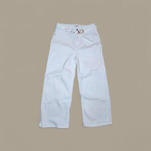 Vigoss Women's Jeans White High Waist Wide Leg Size 9/29